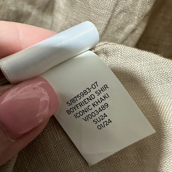 Gap 100% Linen Oversized Boyfriend Button Down NWT MP - Picture 4 of 6